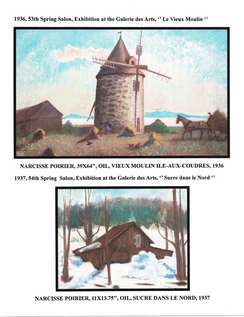 POIRIER NARCISSE, 1883-1984 (ÉBAM / MN / AJ / MBAM / RCA / AAM / PEINTRE DE LA MONTÉE SAINT-MICHEL) - Galerie2000