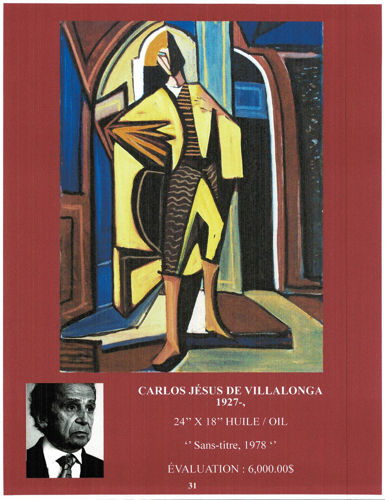 DE VILLALONGA CARLOS JESÙS 1927-2018 (NOQ / UB / ÉBAP) - Galerie2000