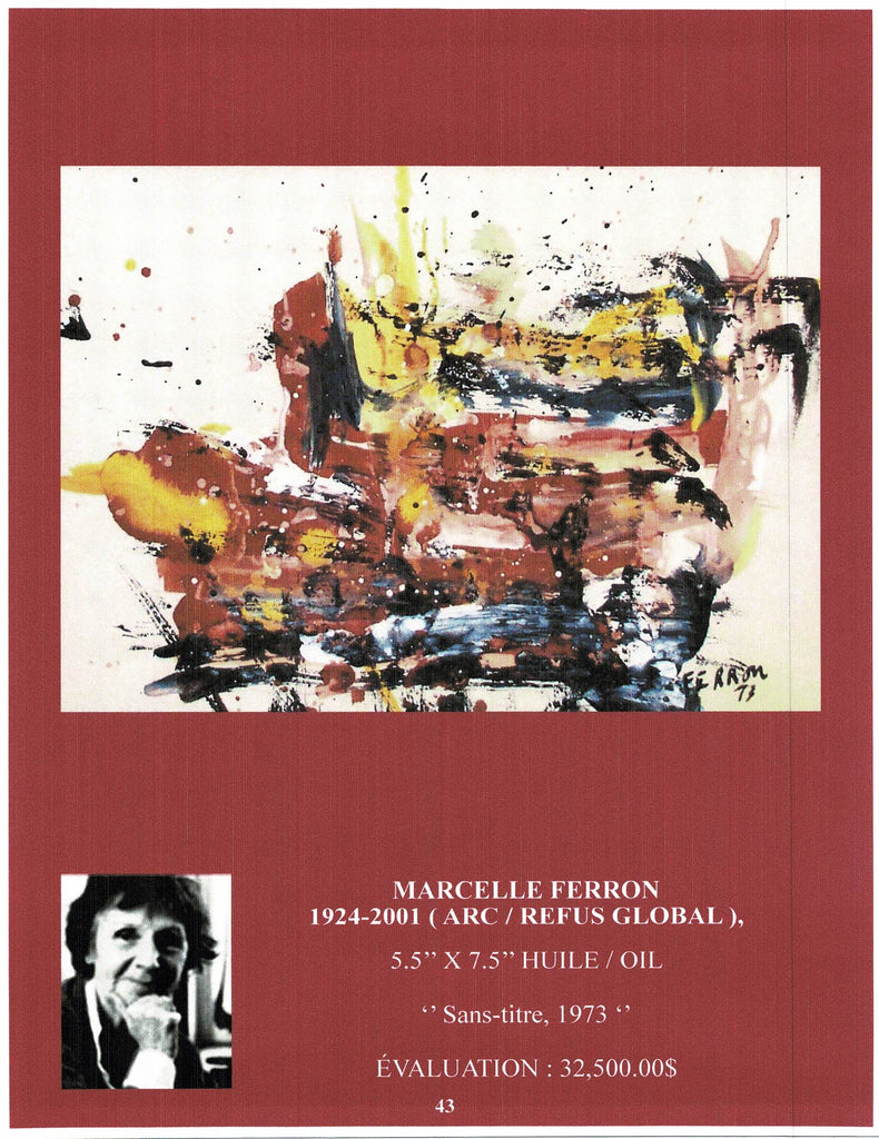 FERRON MARCELLE, 1924-2001 (ÉBAM / ARC / REFUS GLOBAL / AUTOMATISTE / ULQ) - Galerie2000