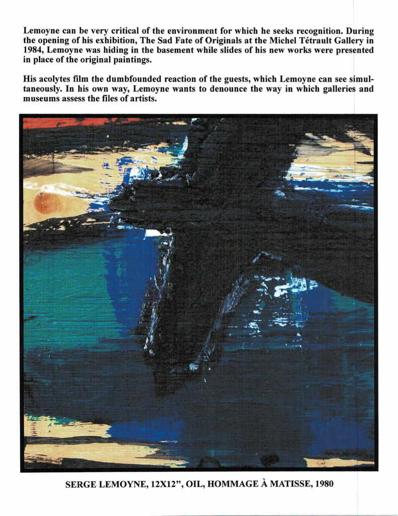 LEMOYNE SERGE, 1941-1998 ( ÉBAM / RCA) - Galerie2000