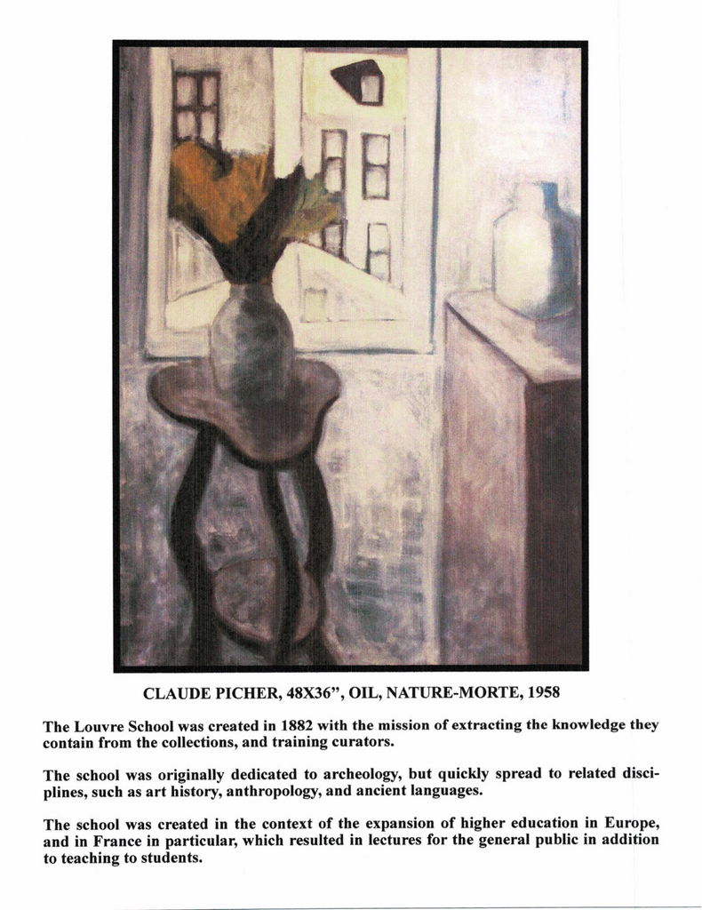PICHER CLAUDE, 1927-1998 (RCA / ÉBAQ / ÉDL / ÉNSBAP / MBAQ / SAPQ / MBAC / MDQ) - Galerie2000