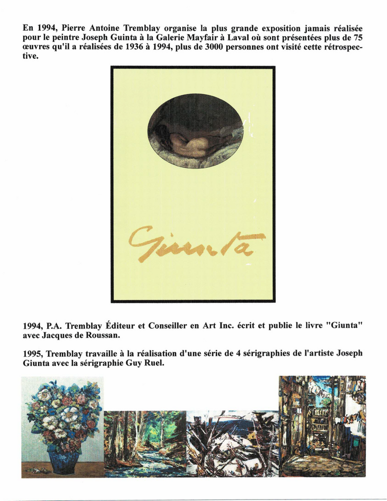 GIUNTA JOSEPH, 1911-2001 (MN / ÉBAM / AAM) - Galerie2000