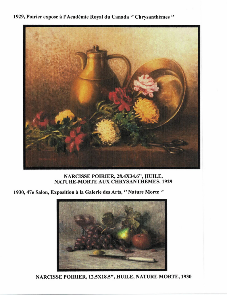 POIRIER NARCISSE, 1883-1984 (ÉBAM / MN / AJ / MBAM / RCA / AAM / PEINTRE DE LA MONTÉE SAINT-MICHEL) - Galerie2000