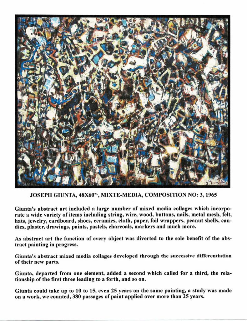 GIUNTA JOSEPH, 1911-2001 (MN / ÉBAM / AAM) - Galerie2000