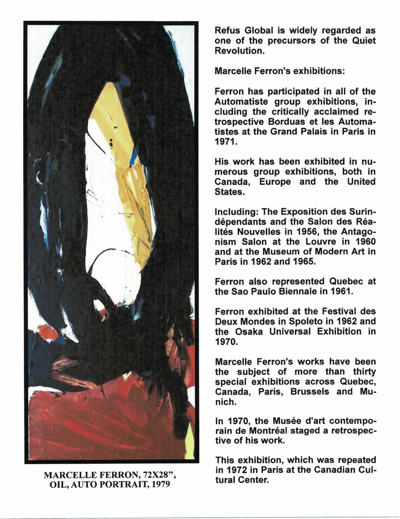 FERRON MARCELLE, 1924-2001 (ÉBAM / ARC / REFUS GLOBAL / AUTOMATISTE / ULQ) - Galerie2000