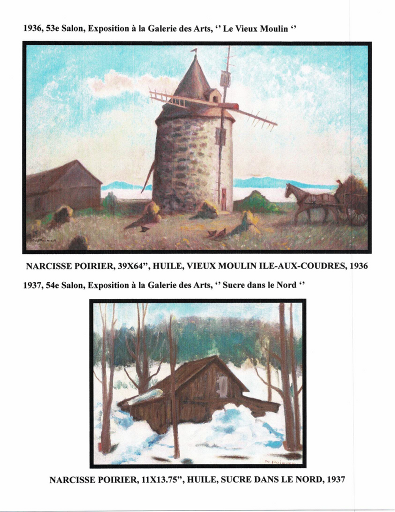 POIRIER NARCISSE, 1883-1984 (ÉBAM / MN / AJ / MBAM / RCA / AAM / PEINTRE DE LA MONTÉE SAINT-MICHEL) - Galerie2000