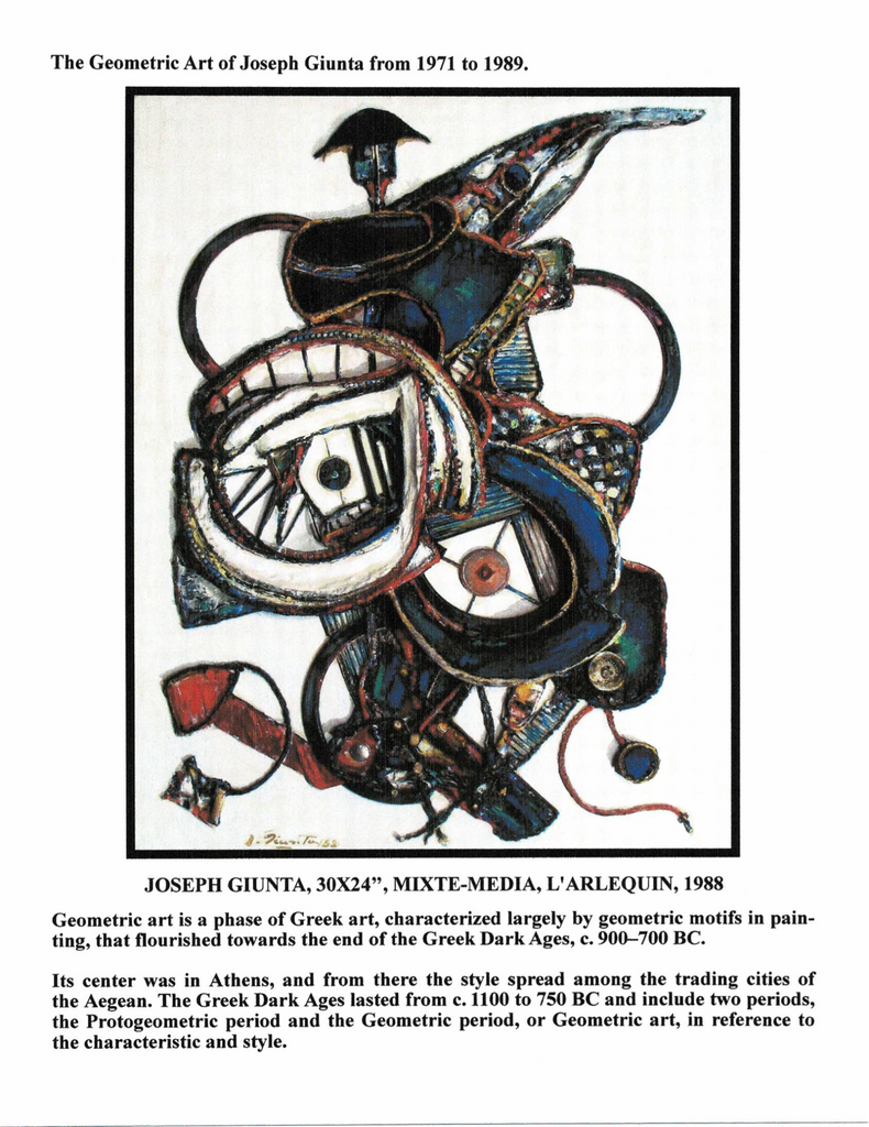 GIUNTA JOSEPH, 1911-2001 (MN / ÉBAM / AAM) - Galerie2000