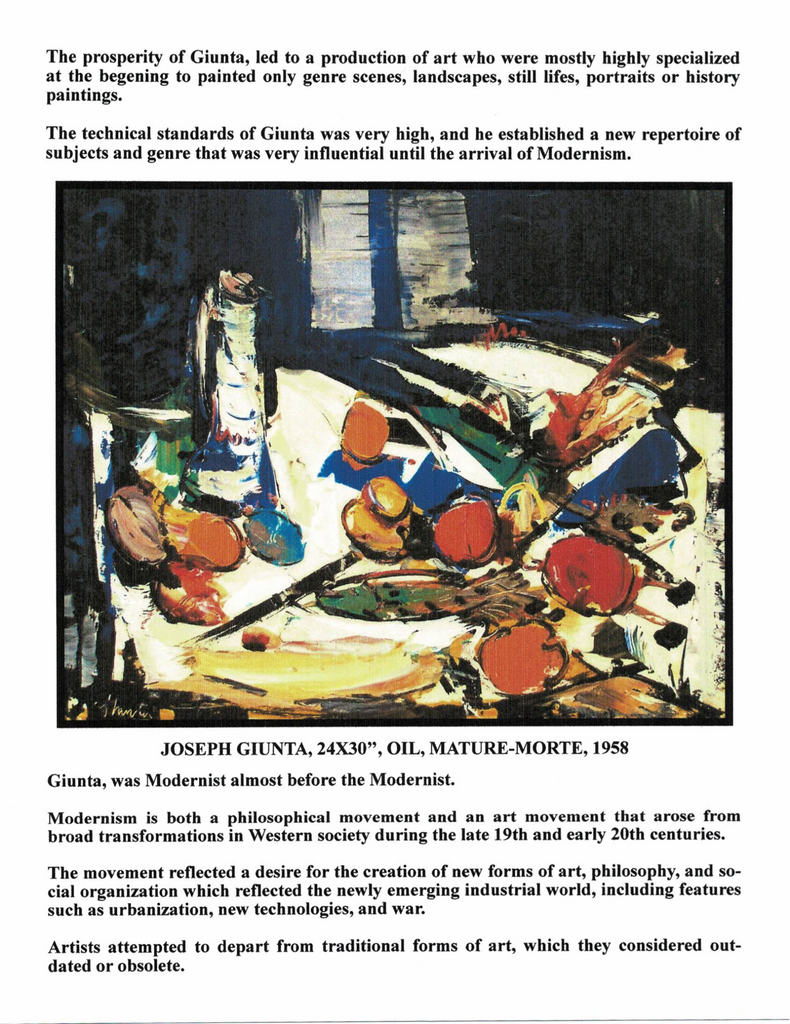 GIUNTA JOSEPH, 1911-2001 (MN / ÉBAM / AAM) - Galerie2000