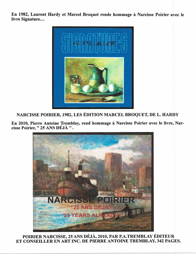 POIRIER NARCISSE, 1883-1984 (ÉBAM / MN / AJ / MBAM / RCA / AAM / PEINTRE DE LA MONTÉE SAINT-MICHEL) - Galerie2000