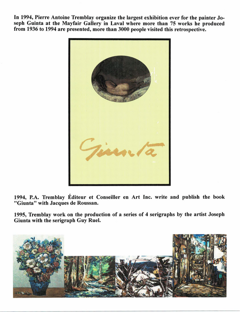 GIUNTA JOSEPH, 1911-2001 (MN / ÉBAM / AAM) - Galerie2000