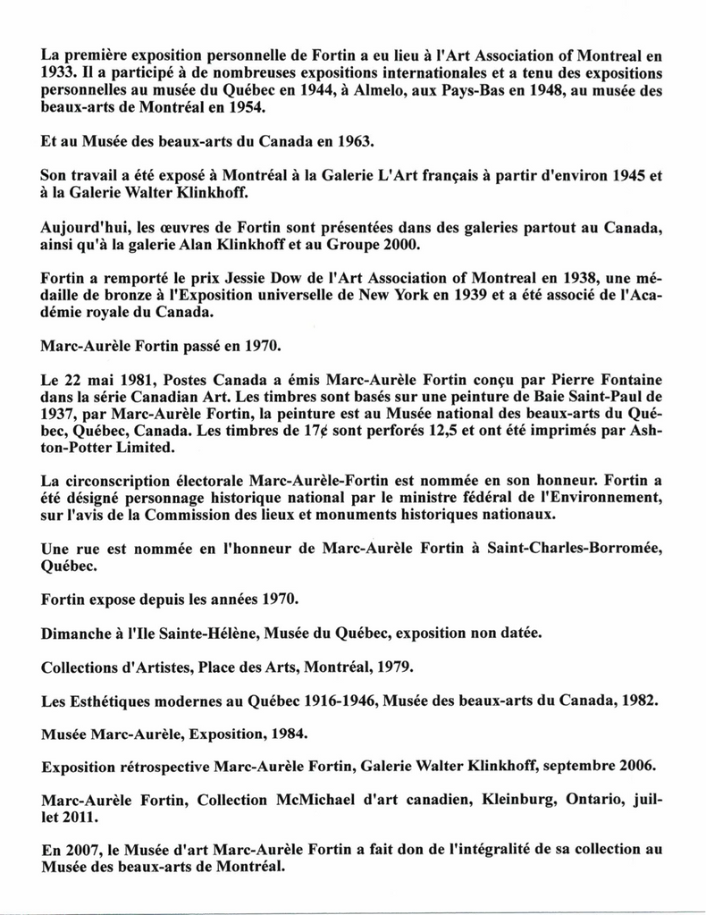 FORTIN MARC-AURÈLE 1888-1970  (RCA / AIC / MN / AIC) - Galerie2000