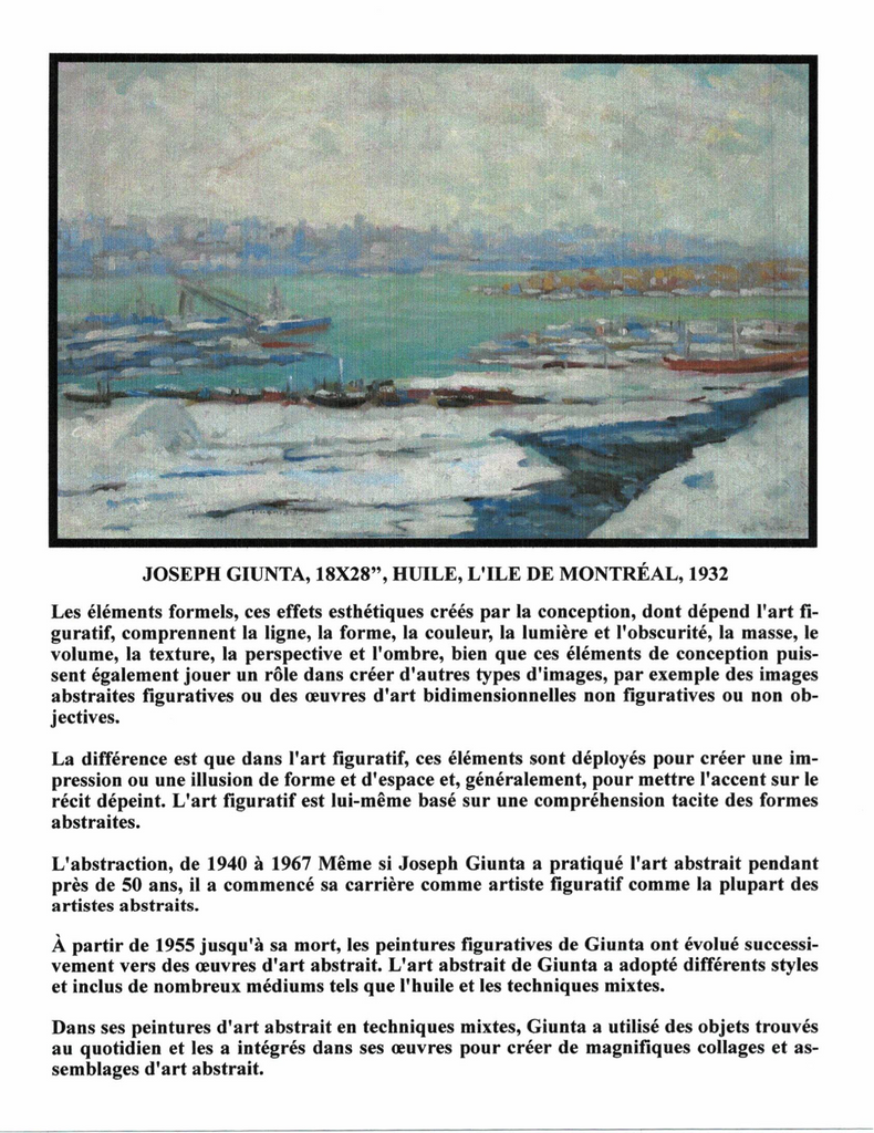 GIUNTA JOSEPH, 1911-2001 (MN / ÉBAM / AAM) - Galerie2000