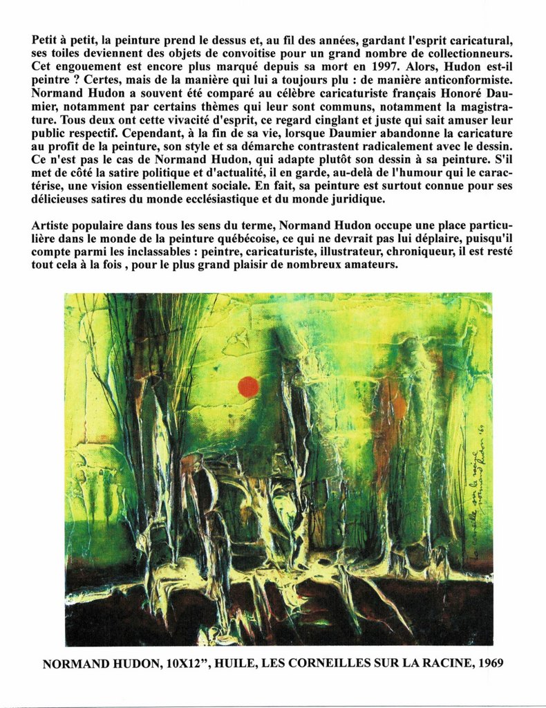 HUDON NORMAND, 1929-1997 (ÉBAM / ADM) - Galerie2000