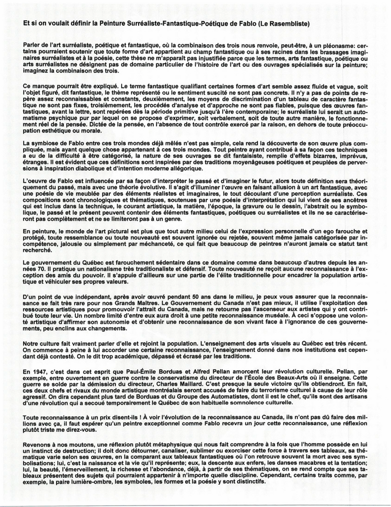 FABLO (SERGE VENTADOUR) 1937- (ÉBAM / CMDM) - Galerie2000
