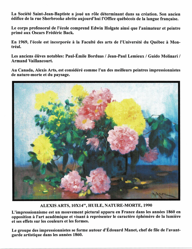 ARTS ALEXIS, 1940- (ÉBAM / CONCORDIA / RCA) - Galerie2000