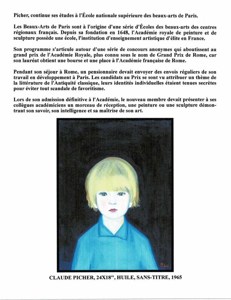 PICHER CLAUDE, 1927-1998 (RCA / ÉBAQ / ÉDL / ÉNSBAP / MBAQ / SAPQ / MBAC / MDQ) - Galerie2000