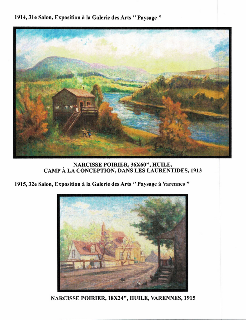 POIRIER NARCISSE, 1883-1984 (ÉBAM / MN / AJ / MBAM / RCA / AAM / PEINTRE DE LA MONTÉE SAINT-MICHEL) - Galerie2000