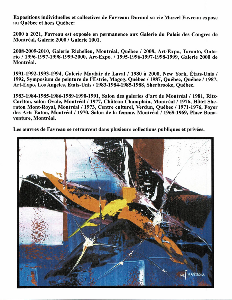 FAVREAU MARCEL 1921-2020 (ÉBAM / MN) - Galerie2000