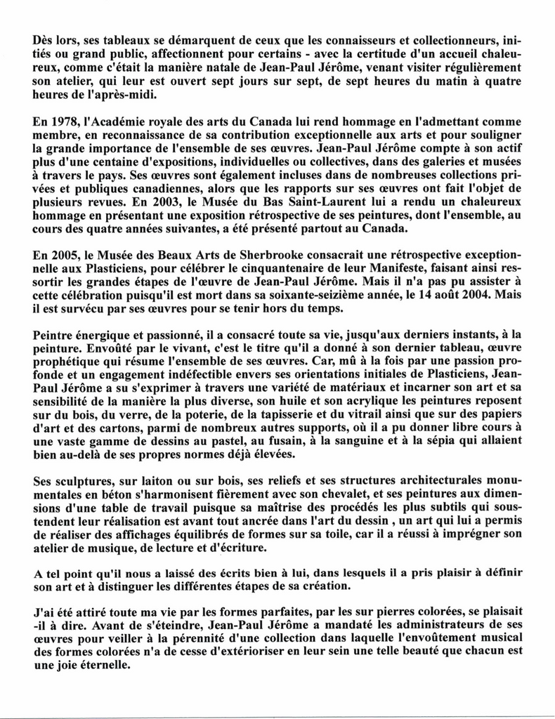 JÉROME JEAN-PAUL 1928-2004 (RCA / MSA / SSB) - Galerie2000