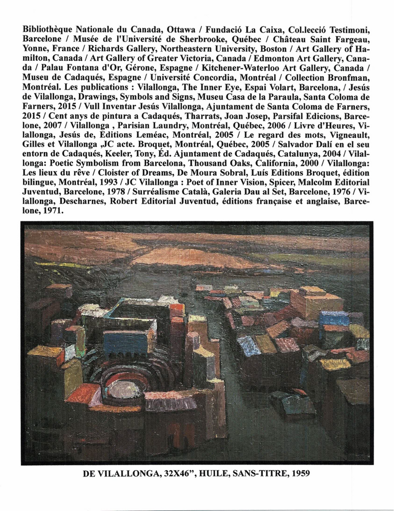 DE VILLALONGA CARLOS JESÙS 1927-2018 (NOQ / UB / ÉBAP) - Galerie2000