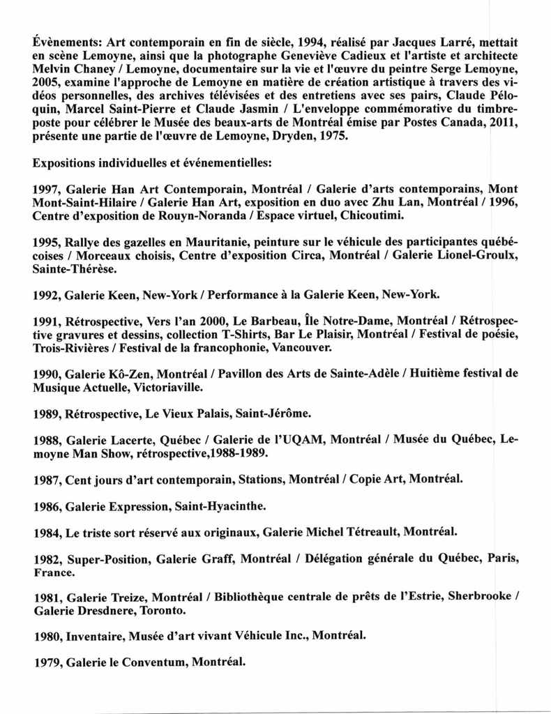 LEMOYNE SERGE, 1941-1998 ( ÉBAM / RCA) - Galerie2000