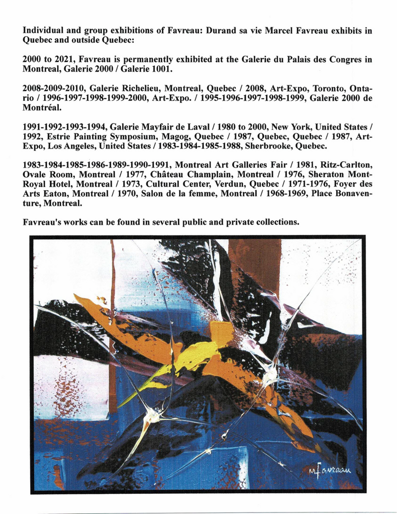 FAVREAU MARCEL 1921-2020 (ÉBAM / MN) - Galerie2000