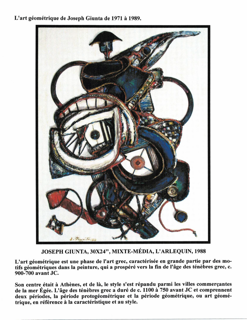 GIUNTA JOSEPH, 1911-2001 (MN / ÉBAM / AAM) - Galerie2000