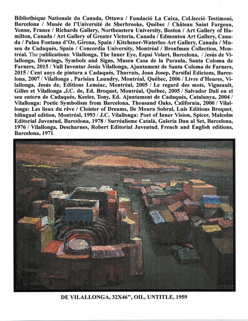 DE VILLALONGA CARLOS JESÙS 1927-2018 (NOQ / UB / ÉBAP) - Galerie2000