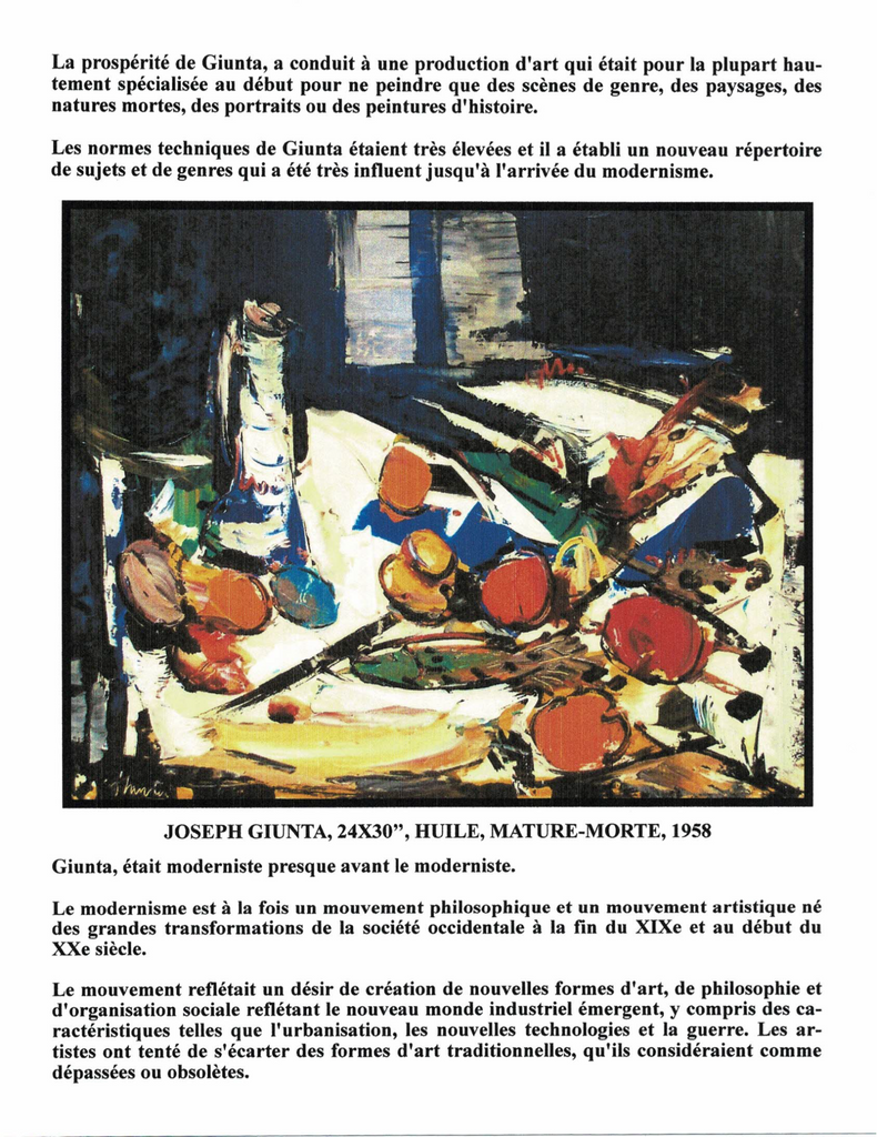 GIUNTA JOSEPH, 1911-2001 (MN / ÉBAM / AAM) - Galerie2000